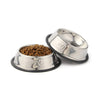 Qpey Pet Food Bowl Stainless Steel